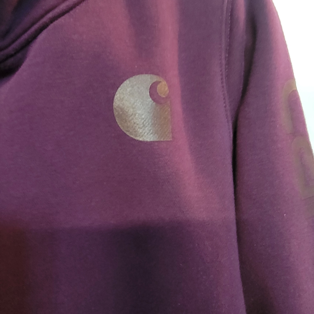Carhartt Women's Relaxed Fit Purple Hoodie - Picture 3 of 11